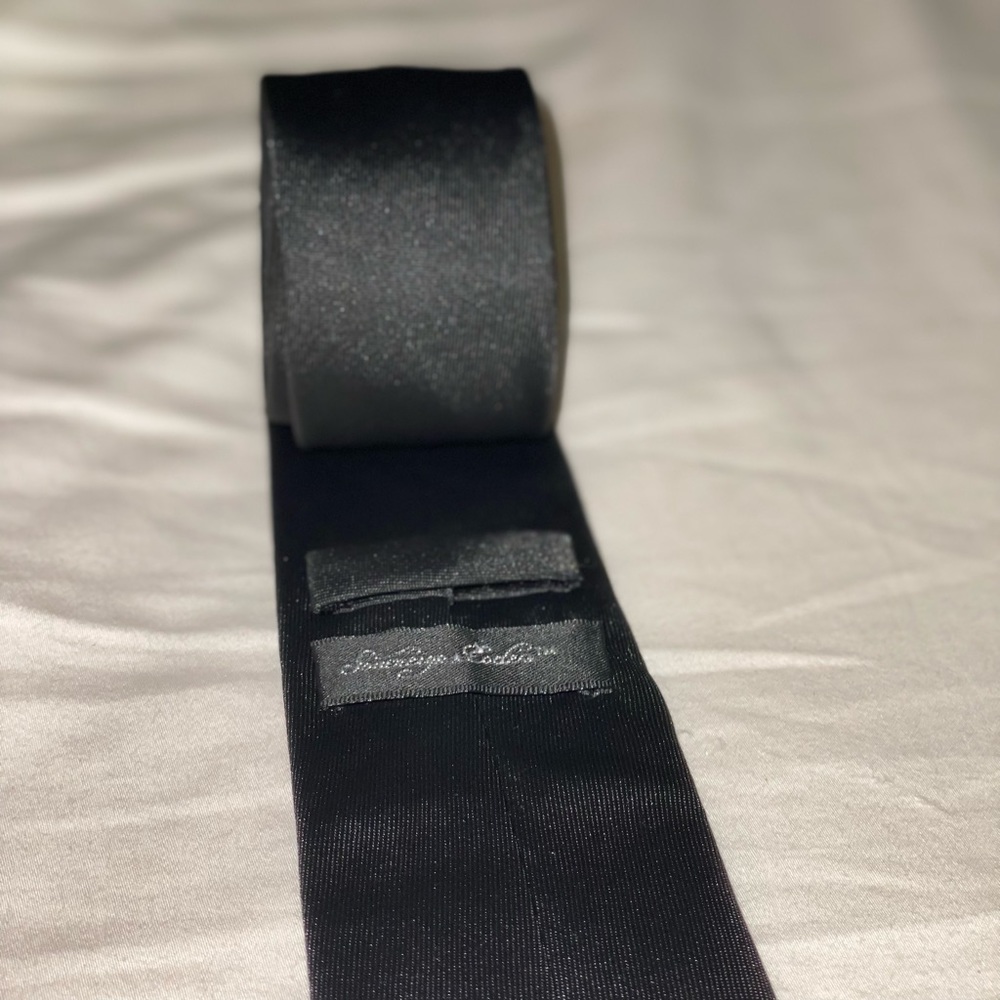 Tie (unknown brand) all black tie